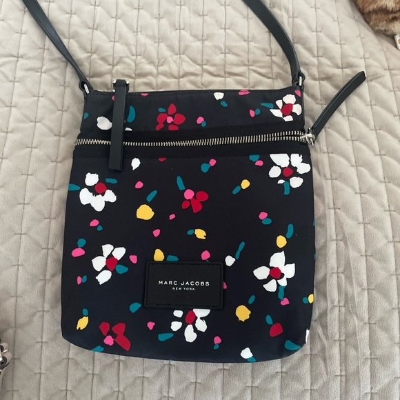 Marc Jacobs Handbags - Marc Jacobs Black Floral Print Crossbody Bag with Colorful Accents